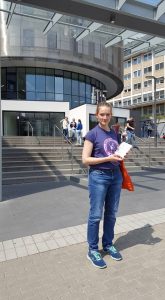 DIE LINKE vor dem Klinikum Kassel am Tag der Pflege